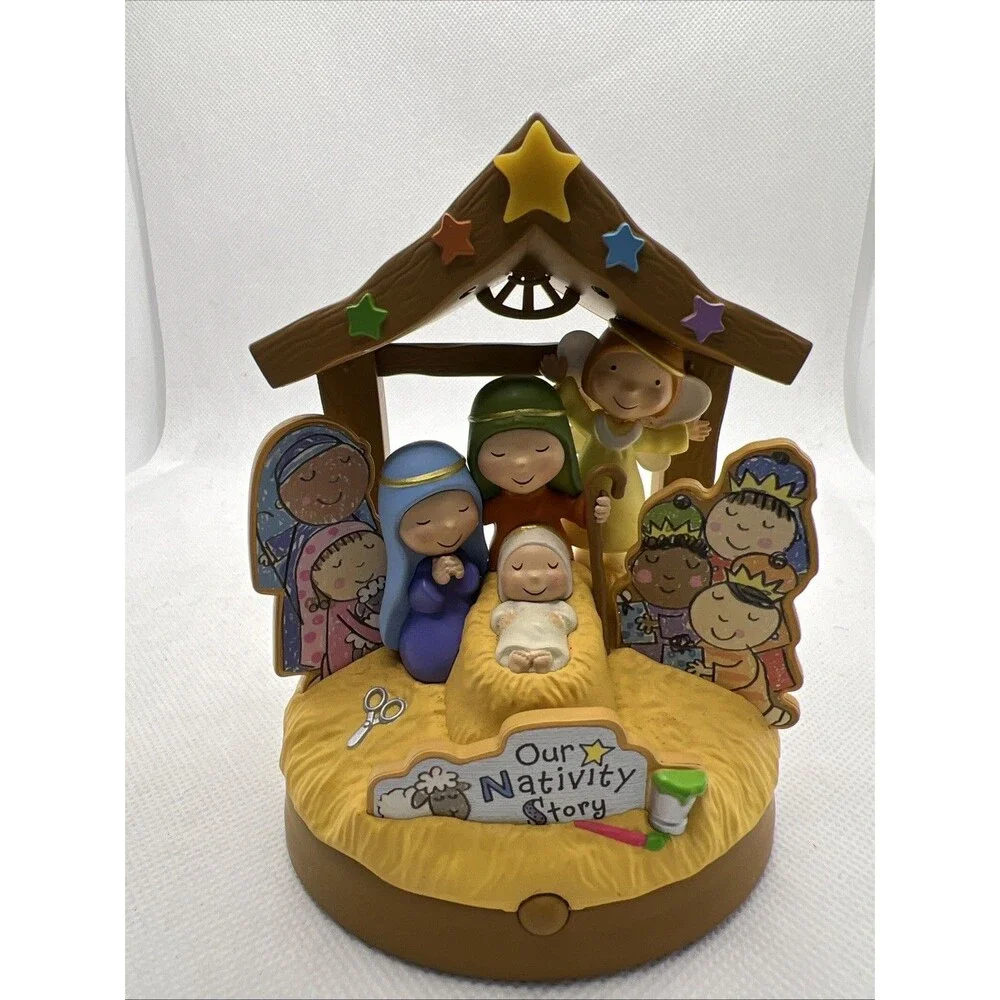 2012 Nativity Story Magic Light and Sound Hallmark Ornament Works No Box